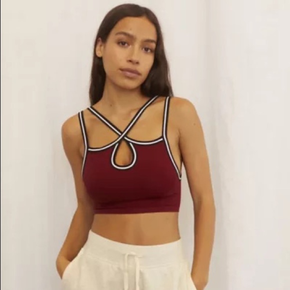 NWOT Urban Outfitters Burgundy Strappy Keyhole Bra Tank Top